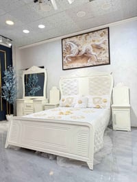 غرفة مرمري • ٧ قطع • سرير ١٦٠×٢٠٠