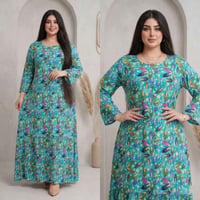 ✨🌿 دشداشة صيفي مشجّر 🌿✨ اختيار مثالي لكل الأذواق 👗✨ 🔹 خامة كشمير إيطال...