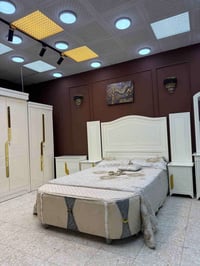 نجارة عراقية • ٨ قطع • سرير ٢٠٠×١٦٠