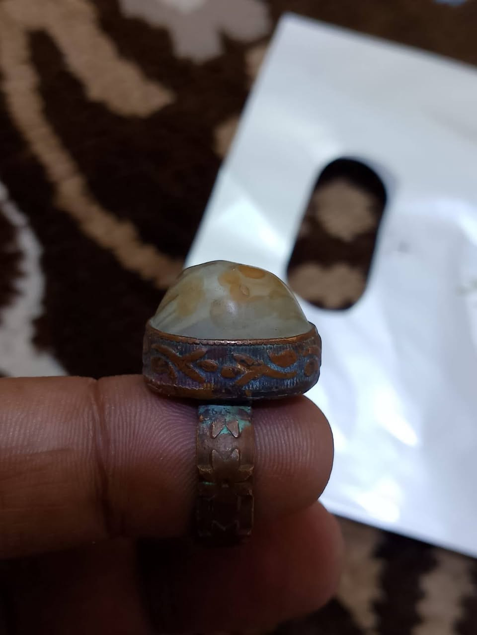 مجموعه خرز بيهن مصور واضح وخاتمين نحاس بحجر سليماني البيع المجموعه كامله واتساب ***********
