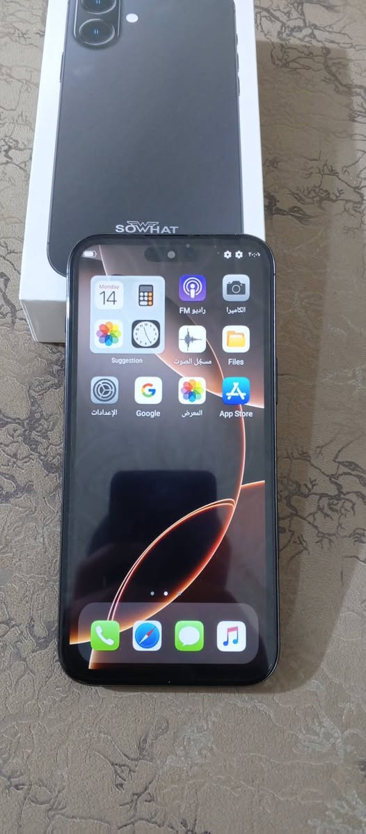 سلام عليكم هذا هو هاتف ذكي من طراز Sowhat i16 Plus، ويتميز بتصميم خلفي يشبه أجهزة الآيفون مع كاميرا مزدوجة [5.1, 5.3].
يأتي الهاتف بذاكرة تخزين داخلية بسعة 64 جيجابايت [5.2].

يعمل الهاتف بنظام أندرويد ويدعم شبكات الجيل الرابع 4G LTE [5.6, 5.11].

يحتوي على شاشة بحجم 6.6 بوصة وبطارية بسعة 5000 مللي أمبير [5.11]. 
سعر .......... 80 توصيل موجود مكاني حلة ***********

