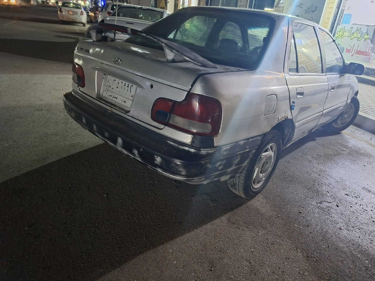 هونداي النترا للبيع رقم بغداد مشروع وطني  سيارة جاهزه ١٩٩٤ كير عادي محرك مكفول مكان السيارة ديالى للاتصال *********** السعر ٢٦ بي مجال
