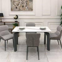 ميز طعام ٤ كراسي • مرمر • موديل صيني