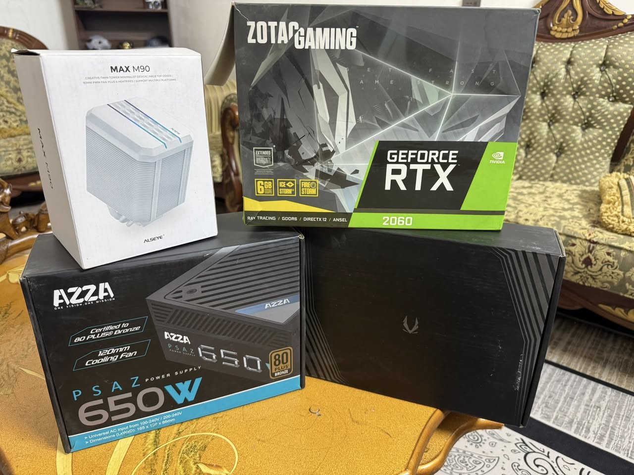 تجميعة pc للبيع
شاشة ٢٤  بوصه نوع acer 160HZ
مواصفات الكيس :
msi pro h610m-e ddr4 مذربورد نوع
core i5 12400f المعالج
الرام 16G DDR4
RTX 2060 6g كارت شاشه
الهارد الاول SSD 1T
الهارد الثاني HHD 2T
بور سبلاي  Azza 650W
المبرد هوائي نوع Alseye 

اما اليوبي اس  نوع Inform 1kva
 كيبورد ميكانيكي RGB
ماوس كيمز
السعر ٧٠٠ الف 
بغداد الدوره
***********
