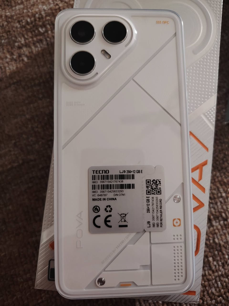 سلام عليكم تكنو بوفا 7الترا فايف جي ٢٥٦ عشوائة ٢٤ مستغدم ٣٥ يوم علا وضع الشركة اذة بس شخط تاخذة بلاشة مكاني نجف عباسية السعر اب ٣٥٠ او بي مجال بصيط رقمي ***********
