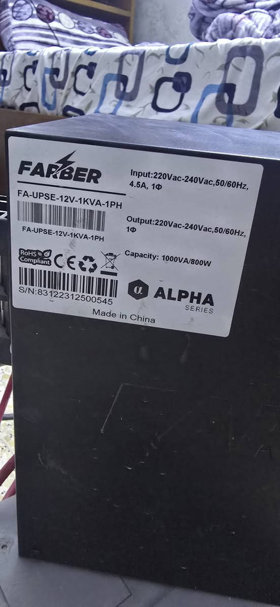 للبيع ups farber 1kv تربط عليه بطارية خارجية فقط ما بي بطارية داخلية
وياي بطارية فاربر حجم 100Ah

اثنينهن للبيع ب 500 الف

للتواصل واتس اب ***********
