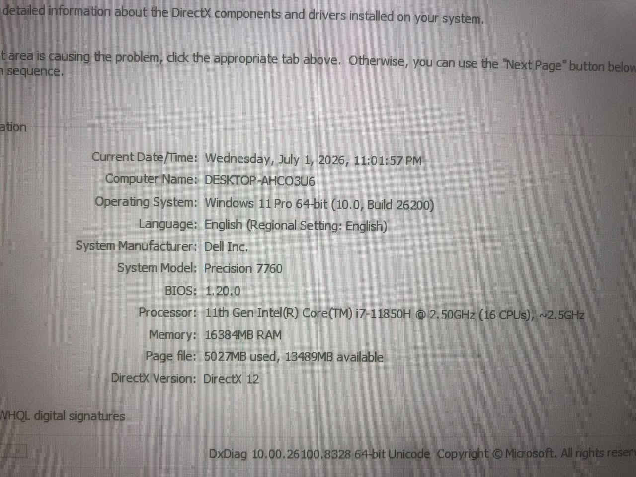 Dell Precision 7760 RTX A3000 6G
بأحسن سعر في مصر
Dell Precision 7760
* Intel® Core™ i7 11850H 2.50Hz (8 core, 16 threads, 24 mega cash)
* Ram 16 GB DDR4
* SSD 512 GB nvme
* GPU Nvidia RTX A3000 6G
* Screen 17.3 Full HD
==================


**إذا كنت صاحب هذا الإعلان وتريد حذفه لأي سبب، رجاءا أرسل رسالة إلى الدعم الفني**