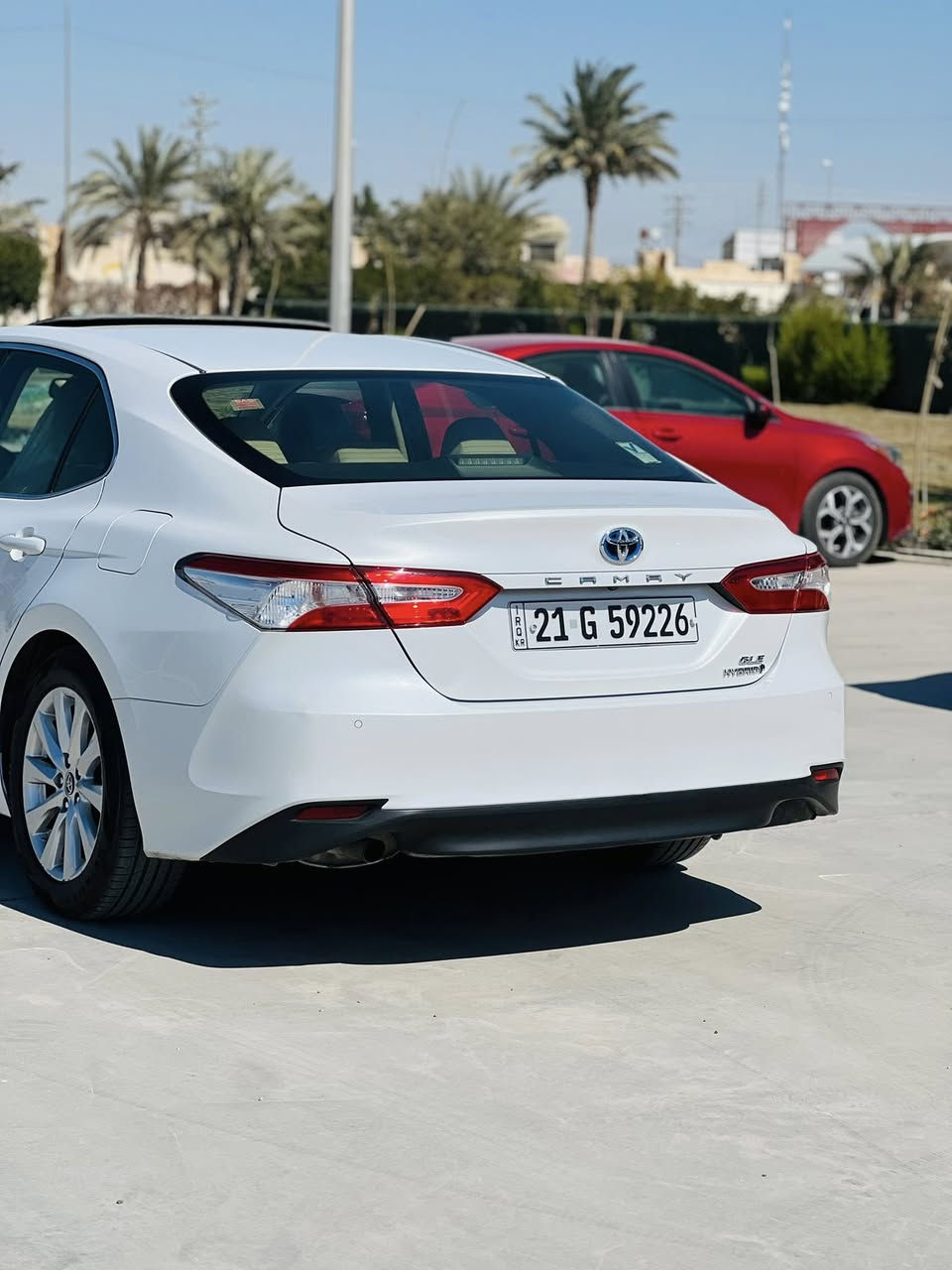 كامري موديل 2019 ساز هايبرد ياباني مو تجميع
رقم سليمانيه بسمي 
فول مواصفات GLE 
فتحه وبصمه 
قطعتين تبريد 
شاشة كبيره
تحكم جهتين 
داخل بيجي وصاج 
محرك 2500 هايبرد 
كير 6 نمر المرغوب 
مكان كربلاء حي الحسين 
***********
