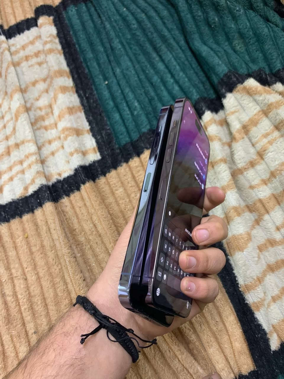 أجهزه عدد 2
الأول 14 برو ماكس 
ذاكره ٢٥٦بطاريه 84
ألون البنفسجي 
شرق اوسط AAA
كله شغال الجهاز كامرات✅اتصال✅سيمكرت✅فيس إيدي يشتغل بس مايبصم كله شغال الجهاز   
السعر 530وبي مجال 

الثاني 13برو ماكس
256 بطاريه 87كله شغال 
ألون البحري كله شغال ✅اتصال ✅سيمكرت✅فيس إيدي ✅وأي فأي ✅بدون عطل أو مشكله تجي تفحص لحد ماتمل 
النضافه 100%شاشه 3خيارات  مستبدل اصلي شرط من الشركه  وين متريد افحص 120هيرتز 
السعر 500وبي مجال بسيط مكاني بغداد مدينه الصدر يرهم مراوس ويرهمن بيع رقمي *********** واتساب
