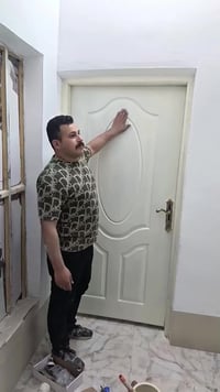 تم تحديث الابواب من الصاج الى صبغ حراري شاهد المقطع كامل  عمل بوفيات /...