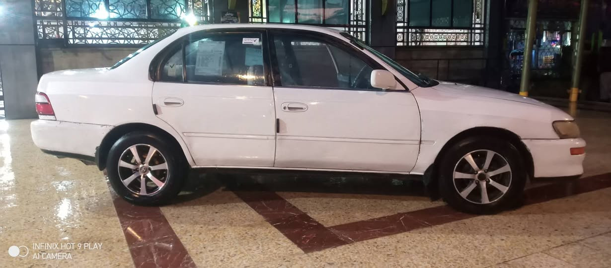 بيع مستعجل 
كورلا رقم نينوى اجنبي جديد 
سنويه جديده 
هزه جديده 
موديل 92
كابون بانزين 
قطعتين او ثلاثه صبغ 
وايرمنيه وتدفئه وكيجات ومسجل وسماعات كلها شغاله 
طخم تاير جديد ويل كب 
دشبول جديد 
سعر 44 $ 
***********
