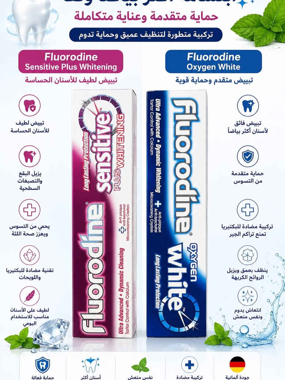 ✨🦷 ابتسامة ناصعة وثقة تدوم! 🦷✨

معجون الأسنان الأوروبي الأصلي 🇩🇪🇬🇧
احصل على أسنان أكثر بياضاً ونفس منعش من أول استخدام 😍

✅ تبييض ملحوظ للأسنان
✅ يمنحك نفساً منعشاً يدوم طويلاً
✅ يساعد على تنظيف الأسنان بعمق
✅ جودة أوروبية أصلية 🇪🇺

🌟 لأن ابتسامتك تستحق الأفضل 🌟
متوفر الآن لدينا وبأسعار مميزة 🔥

📍 زورونا في المحل أو راسلونا للحجز والاستفسار.
#عناية_الأسنان #معجون_أوروبي #ابتسامة_مشرقة #جودة_أوروبية


**إذا كنت صاحب هذا الإعلان وتريد حذفه لأي سبب، رجاءا أرسل رسالة إلى الدعم الفني**