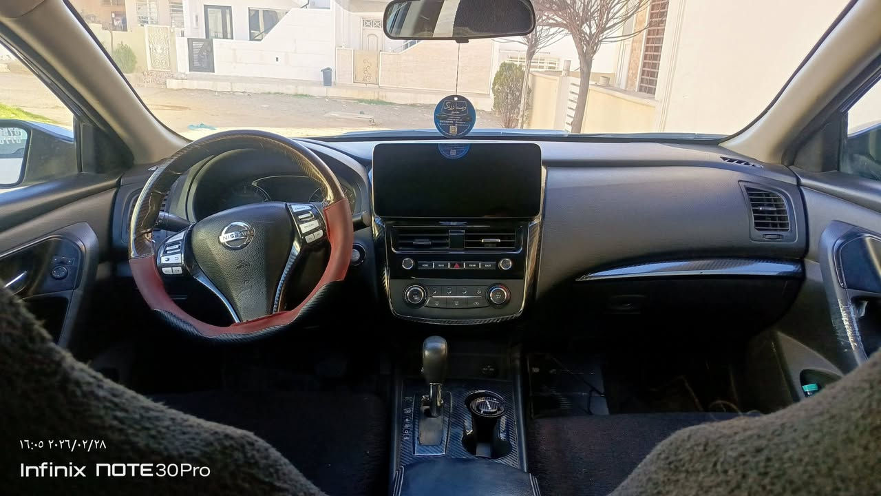 نيسان ألتيما 2017 (***********) كامل بۆیاخە وەرگەڕاو نییە سەیارەکە تا بڵێی جاییزو بێ کێشەیە هیچ نوقسانی نییە گێڕ و مەکینە و کارەبایی تبرید سارد و گەرم بە شەرت بە زەمان بە شەرتی ترایی بیبە بۆ بەغدا تایەو پاتری لۆکە جادە گرتن و لێخوڕینی زۆر شازە رقم سلێمانی بە ناوی خۆمانەوەیە سعری 85$مجالێکی زۆر کەم
***********
نيسان ألتيما 2017 صبغ عام بس بشرط ما مكلوبه سياره جايزه على آخر حبايه ما بي نقص كير و مكينه و تبريد و تدفئة بشرط ترايك بغداد وين ما تريد رقم سليمانية باسمي سعر 85$مجال جدا قليل 
مكان السيارة سليمانية تخم تایر و باتري جديد
