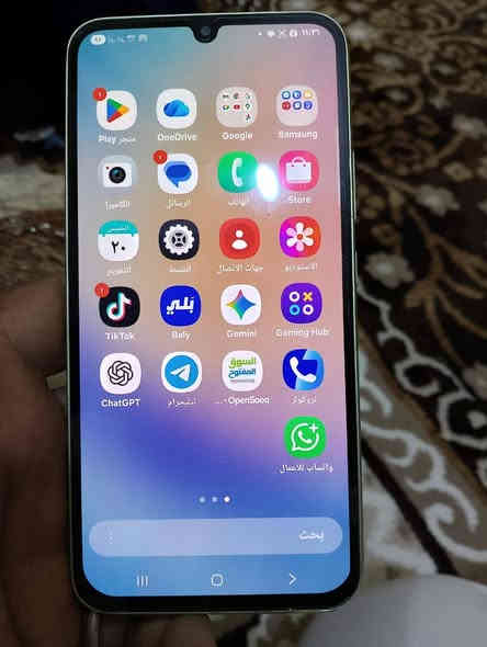 موبايل A34
5G ذاكره 256 عشوائيه 8 جهاز مكفول من غير ملحقات بصمه مدمجه بالشاشه السعر 225 واتساب *********** غير متواجد بالفيس
