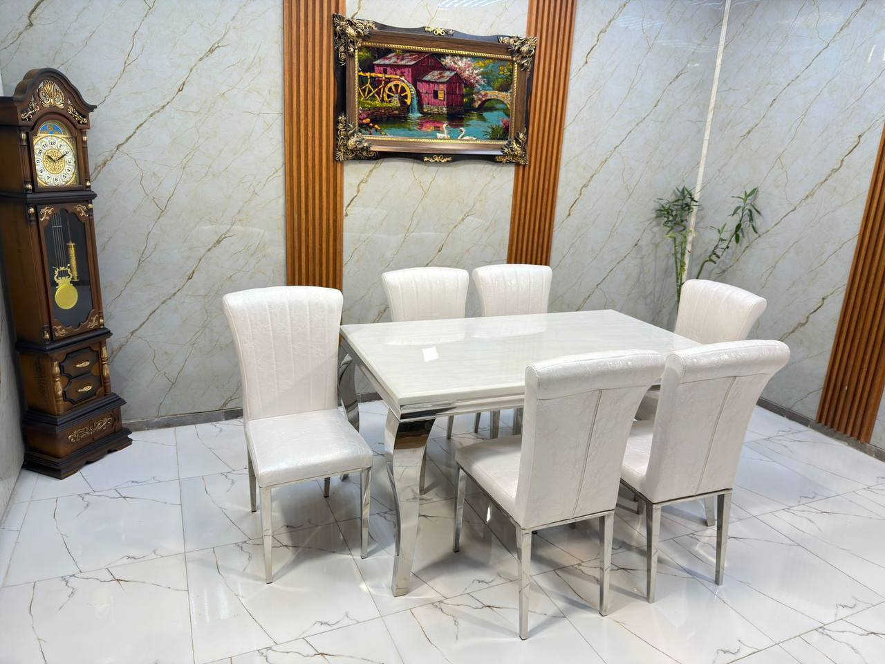 ميز طعام 6 /4 كرسي
السطح مرمر ثقيل درجة اولى
الأرجل ستيل 
يتحمل اوزان ثقيلة جدا 
المنشأ تركي الأصلي
للحجز ولاستفسار مراسله الصفحه🌸
🚛🚛🚛🚛🚛🚛🚛🚛
تتوفر لدينا خدمة توصيل
 كافه محافظات العراق


**إذا كنت صاحب هذا الإعلان وتريد حذفه لأي سبب، رجاءا أرسل رسالة إلى الدعم الفني**