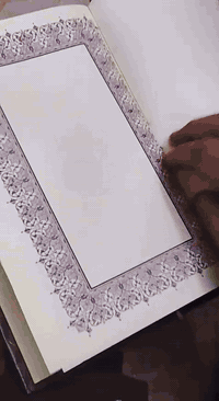 على بركة الله وقرب حلول شهر رمضان المبارك وفرنا لكم مصاحف ذات جوده وطباعه عاليه بورق شامو بغلاف جميل ومجلد بحرفيه مطبوع بالون الذهبي والكميه محدوده القياس ١٧×٢٤ هديته ٤٥٠٠ دينار. وقياس ٢٠×١٥ هديته ٣٥٠٠  للاتصال *********** وات ساب
