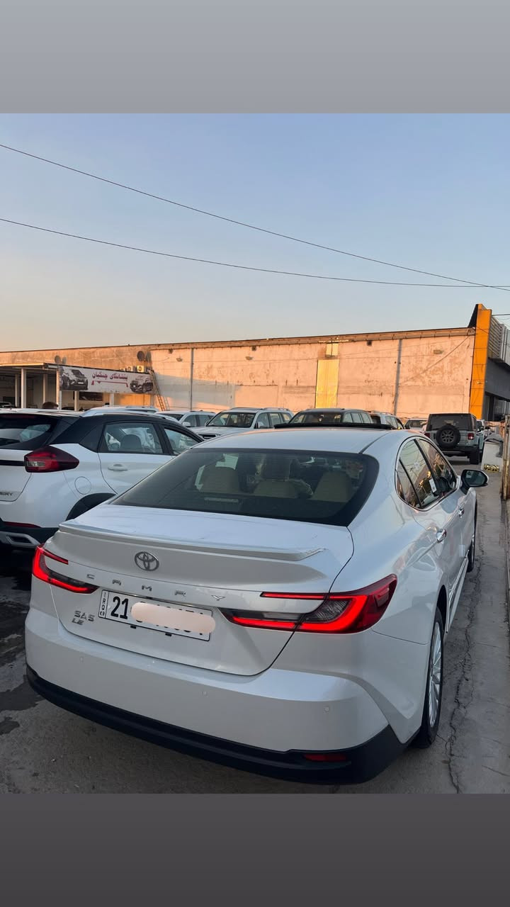 ‏Toyota camry 2025 LE 12.000 Km✅
***********📞
کامری ٢٠٢٥
تەنها ١٢.هەزار کم ڕۆشتووە
سفری شەریکەی ساز ضمان
بەصمە
سڵایت 
کوشن کارەبا
حاسەی پێش و دوا
شاشە و کامێرا
لایت لید و زینۆن
زۆر مواصفاتی تر
سعرى 274$ معامه له 
تکایە مشتەری نیت پەیوەندی مەکە سوپاس
 ***********
