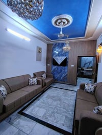 المساحه 100م ثلث غرف نوم طابقين مرمر يحتوي الدار  استقبال /صاله /مطبخ ...