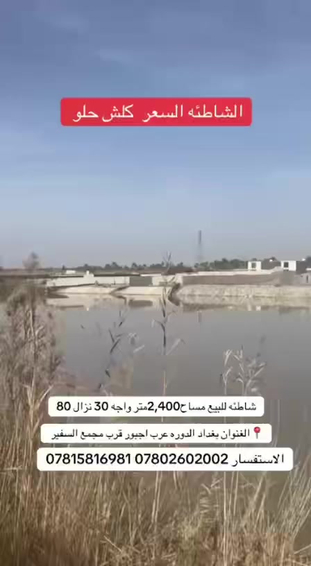 #اسلام_عليكم_دار_للبيع مساحه100مترواجه6اوربع انزال16
✅يحتوي على 3غرف:نوم+ستقبال+صاله +مطبخ+صحيات عدد٢ طابو زراعي سند 25 قرار محكمه من الدار شغله فول  

⬅️العنوان بغداد الدوره مدخل البعيثه مجمع الأمل الستفسار

***********//*********** //***********
