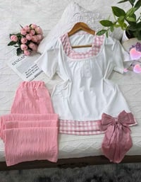 تراك صيفي • بجامة كيلوت • فري سايز حتى ٧٥