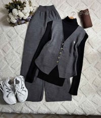 سوت ٣ قطع • تريكو تركي • فري سايز