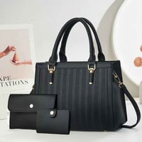 حقيبة جلد • حجم كبير • محفظة مطابقة