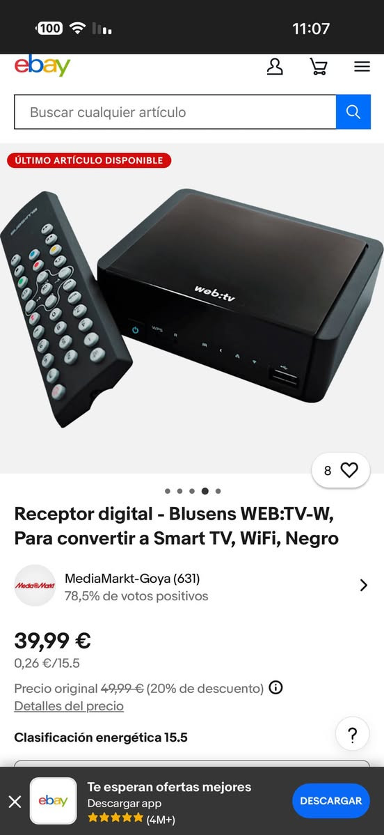 اخوان شنو منو ما اعرف بس مبينه قطعه فول ومواصفات تخبل
هذا هو جهاز استقبال تلفزيون الإنترنت web:tv-w. وفيما يلي بعض ميزاته الرئيسية: 
الوصول إلى الإنترنت من التلفزيون
دعم فيديو USB
تشغيل MKV
دقة عالية Full HD 1080P
اتصال لاسلكي و HDMI

على اول تم ب10 وبالعافية (سعرة 50 دولار بالنت )


**إذا كنت صاحب هذا الإعلان وتريد حذفه لأي سبب، رجاءا أرسل رسالة إلى الدعم الفني**