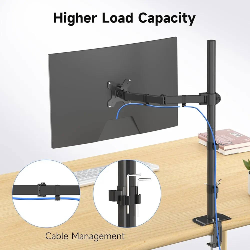لاصحاب السيت اب والكيمنك (تابعونا)
هذا حامل شاشة مفرد من Suptek MD6821. 
متوافق مع معظم الشاشات التي يصل حجمها إلى 32 بوصة وتزن 10 كجم كحد أقصى. 
يدعم أنماط تثبيت VESA 75x75 مم أو 100x100 مم. 
يتميز بعمود طويل يبلغ ارتفاعه 80 سم (31.5 بوصة) لتعديل الارتفاع الأمثل. 
يمكن تدوير الشاشة 360 درجة وإمالتها بزاوية 90 درجة. 
💸السعر 25 الف دينار عراقي
📱***********
📍توصيل بغداد فقط واذا تحب انت تجي
تستلمه مو مشكلة
