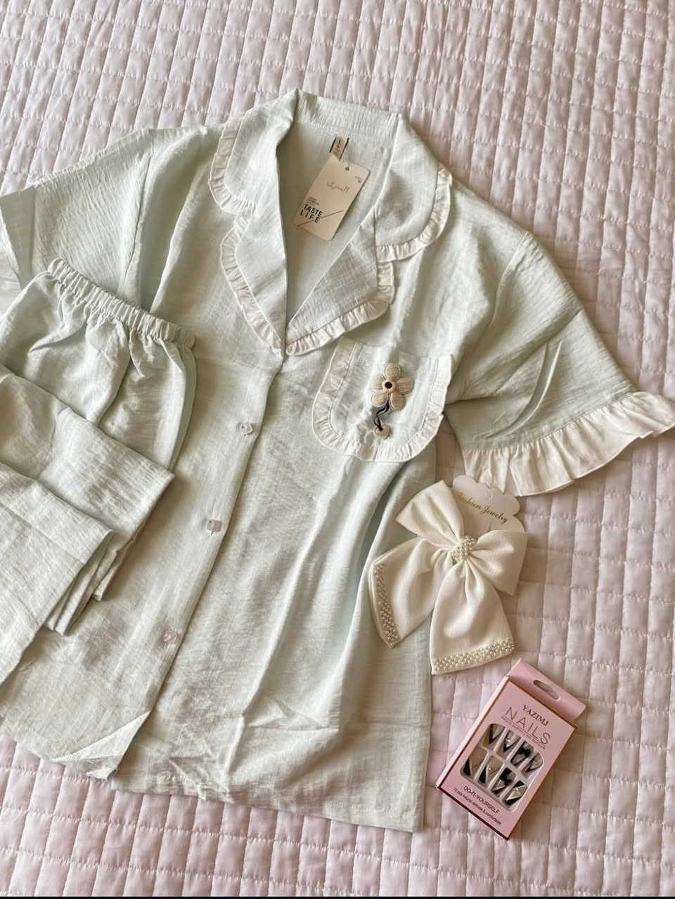 ⁨ بجـامة الأميرات 🎀
نوع القماش - قطن 100‎%‎
القياسات  L , XL 
الالوان :صيفيه فاتحه (سمائي فاتح ،وردي فاتح ،اخضر فاتح ،برتقالي فاتح )
السعر  11,000
ماشة الفيونكه متوفره - سعرها 3,000
للحجز أو الإستفسار دايركت 
.


**إذا كنت صاحب هذا الإعلان وتريد حذفه لأي سبب، رجاءا أرسل رسالة إلى الدعم الفني**