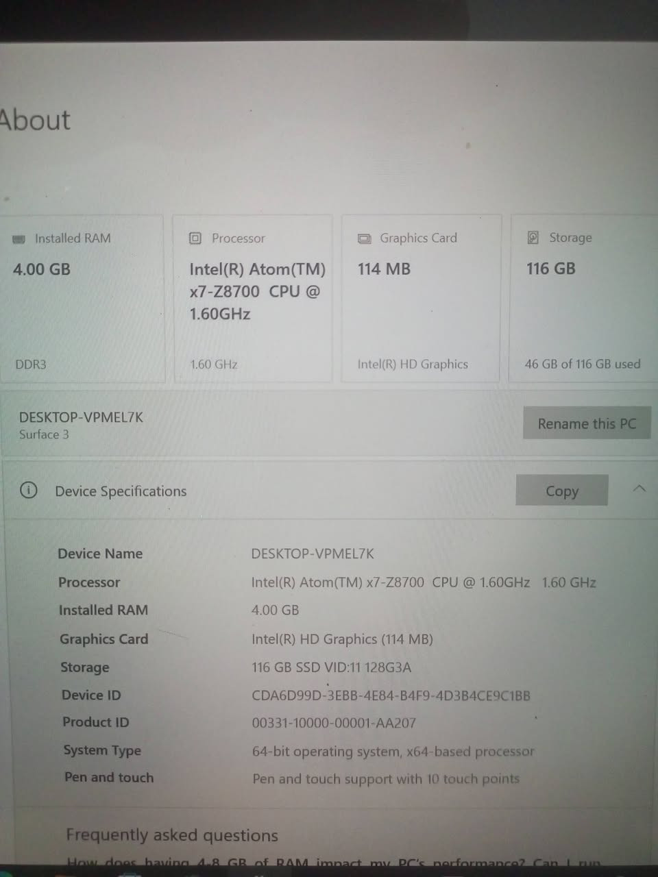 السلام عليكم ورحمة الله وبركاته
جهاز لوحي من شركة مايكروسوفت سيرفس 3 برو لمس و الكيبورد متصل منفصل 
للمراوس مع موبايل او للبيع ب ٢٥٠ الف العنوان بغداد  الجهاز نضيف و شغال مابي اي مشكله جنت مستخدمه للدراسه و اطبع بي ملازم 
امانه الله الجهاز جداا سريع و عملي و الشحن مالته اعتقد اكثر من ٣ ساعات متواصله يكفي شكل الجهاز و مواصفاته بالصوره


**إذا كنت صاحب هذا الإعلان وتريد حذفه لأي سبب، رجاءا أرسل رسالة إلى الدعم الفني**