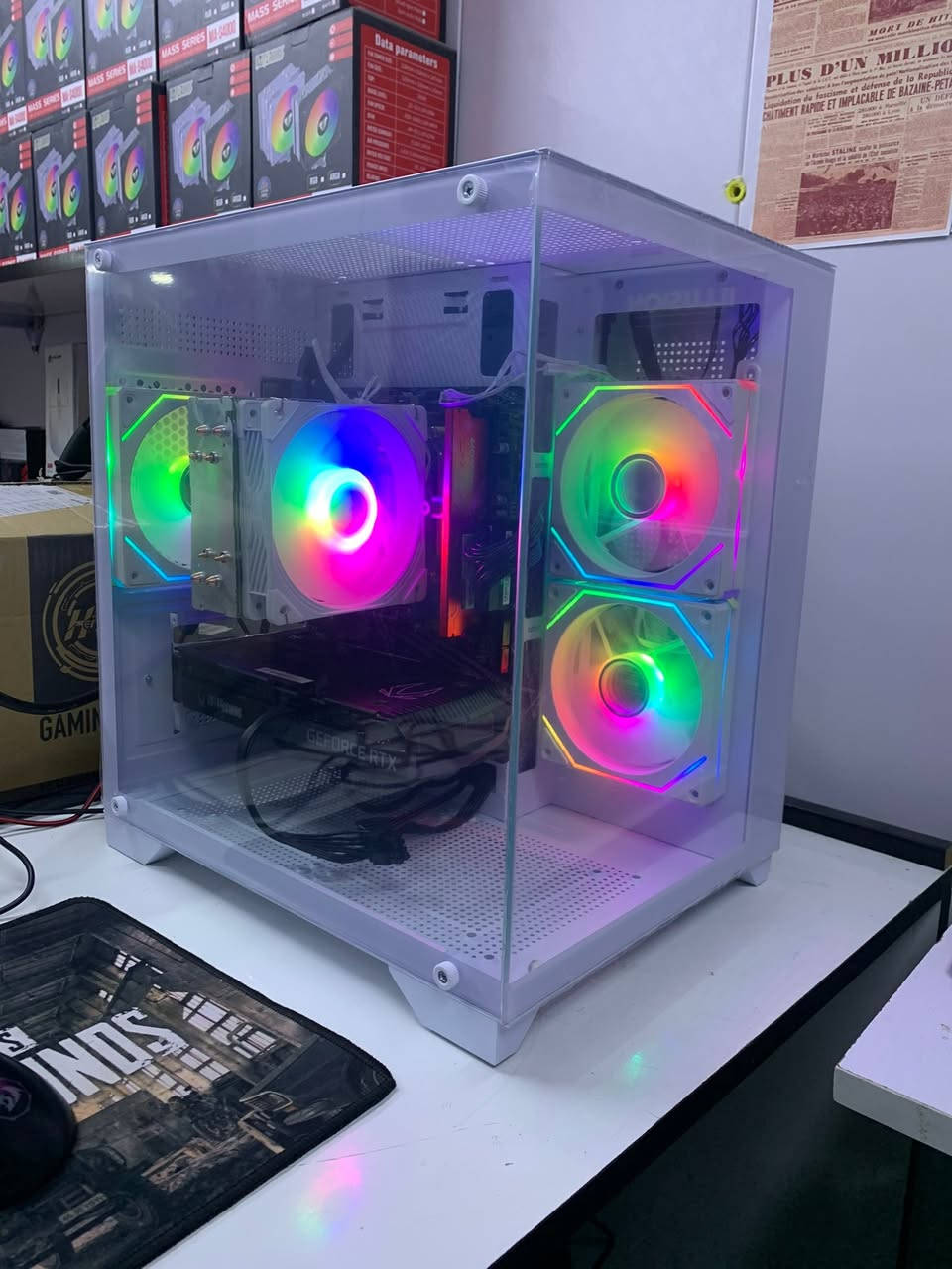 تحية طيبة شبابنا وحبايبنا 
تجميعة مرتبة اغلب القطع جدد 
حراره واداء ممتازه 
R5 5600 جديد
RAM 16 3200 جديد
B550 MSI APRO مستخدم
RTX3060TI ZOTAC مستخدم
M.2 128-HDD2TB  جديد
CPU COOLER RGB جديد
P.S650W+80PLUS جديد
CASE WHITE 3FAN جديد 
السعر ٨٧٥  الف سعر نهائي بدون عملة شبابنا - متوفر توصيل لكافة المحافظات 

***********
