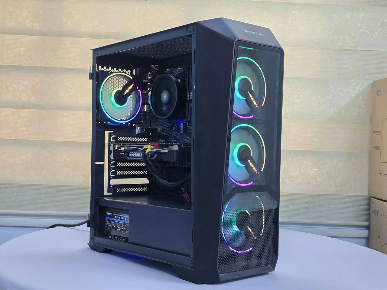 السلام عليكم. تجميعة العاب للبيع 🔥
المواصفات : 
CPU: R5 3600

Motherboard: MSI B450m

GPU: Palit GTX 1660 Ti

Storage: SSD 256GB + HDD 1TB

Power Supply: 630 watt

Case: Abiko AV Core

Ram: 2x8gb (16gb) 3200 🆕

السعر : 625 الف دينار عراقي

نعم السعر اغلى من قبل بسبب ارتفاع اسعار القطع و ندرتها بالاضافة الى ارتفاع الكمارك.
متوفر توصيل لكل محافظات العراق و ضمان اسبوعين و عندي فديو عاليويتوب بيه اداء التجميعة بالالعاب. موصل, نينوى


**إذا كنت صاحب هذا الإعلان وتريد حذفه لأي سبب، رجاءا أرسل رسالة إلى الدعم الفني**
