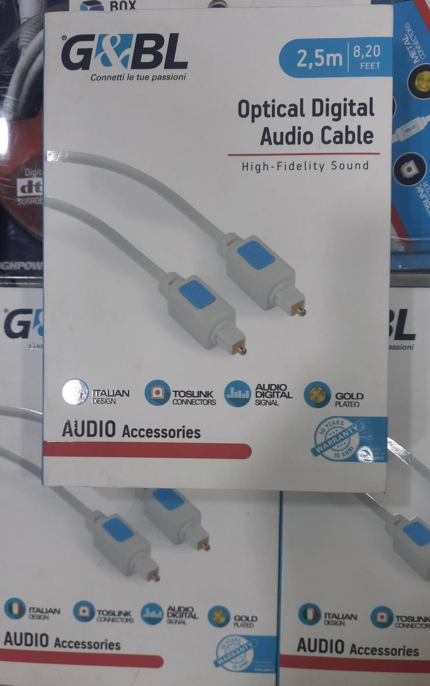 السلام عليكم . من رخصة الادمن المحترم . كيبل ضوئي اوبتكال يستخدم في نقل الصوت الرقمي عالي الجودة بين الأجهزة مثل التلفزيون والمسارح المنزلية والسيدي DVD عدد ٧ ابيعهم شلع سعرهن ٣٥ الف الواحد ب ٥ الاف . جدد غير مستخدم مكان كركوك للاتصال والاستفسار ***********
