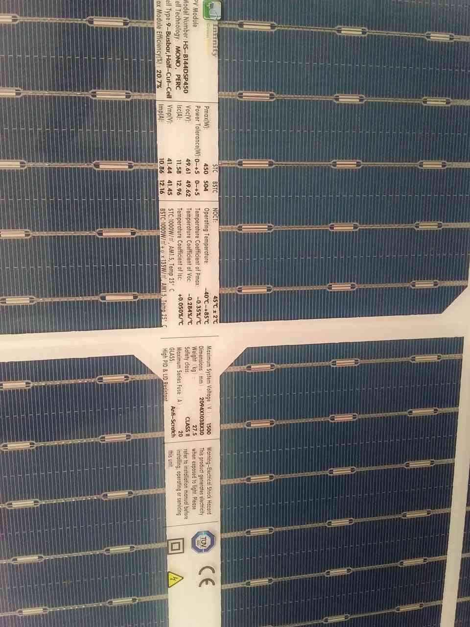 منظومة طاقة شمسية  ( غير مستعملة للبيع ) تتكون من :

✅ اربع الواح 450 واط 
✅انفيرتر 3 كيلوواط
✅ بطاريات عدد (2) نوع تيوبلر سائل سعة 200 امبير 12 فولت غير مستعملة حالتها التشغيلية اقل من 20% بسبب التخزين الطويل 
◀️ سبب البيع الحاجة الى سيولة مالية.  مكاني الموصل


**إذا كنت صاحب هذا الإعلان وتريد حذفه لأي سبب، رجاءا أرسل رسالة إلى الدعم الفني**