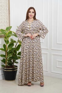 دشداشة نسائي • كشمير مشجر • مقاسات 2XL-5XL