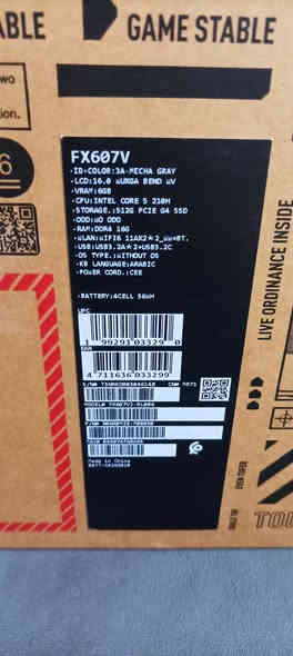 لابتوب العاب Asus tuf gaming f16
Rtx 3050 core 5 210h (الجيل 13)
التخزين 512
الرام 16
مستخدمة اقل من شهر الضمان ساري من وقت فتح وتشغيل الابتوب
المكان خانقين 
للمعلومات اتصل***********
اتصال فقط! خناقين
