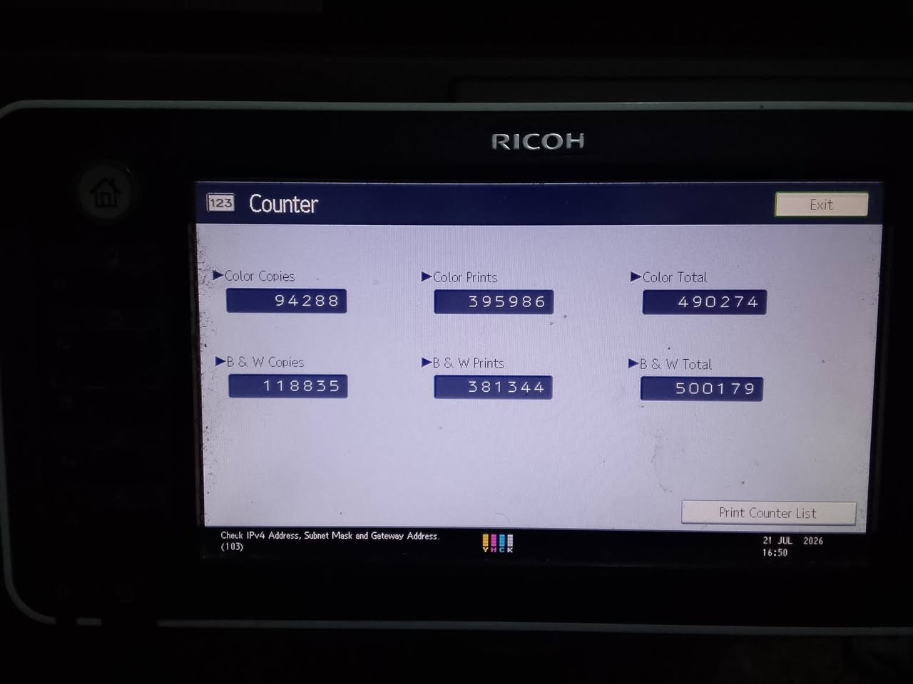 السلام عليكم عندي طابعه ريكو mpc5503
نضيفه وشغاله تحتاج بس حبر 
تطبع A3A4
مكاني بغداد الحريه 
***********
***********
ب250 وبيها مجال
