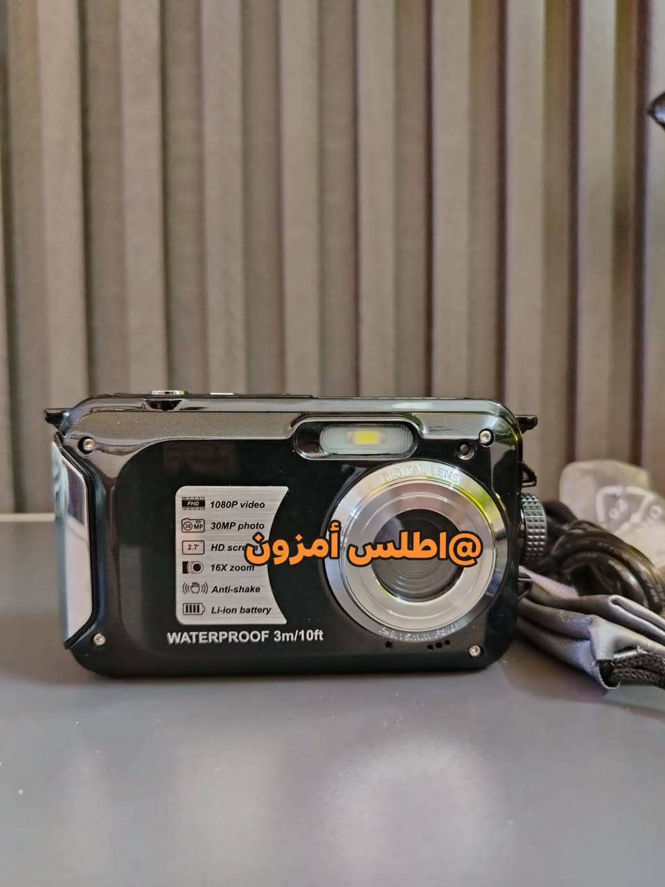 كاميرا رقمية مقاومة للماء .
🔷دقة التصوير: تصل إلى 56 ميجابكسل للصور وفيديو بدقة 4K. 
🔷الشاشات: مزودة بشاشة أمامية مقاس 1.8 بوصة وخلفية مقاس 2.7 بوصة لسهولة التقاط صور السيلفي. 
🔷مقاومة الماء: مصممة للاستخدام تحت الماء، وقابلة للغمر حتى عمق 11 قدمًا (حوالي 3.5 متر). 
🔷المميزات: تحتوي على نظام تثبيت إلكتروني للصورة، وفلاش LED. 
متوفر بسعر 38 الف 
متوفر توصيل الى جميع محافظات العراق 5 الف 
🔷للحجز خاص ماسنجر او واتساب
🔷رقم الواتساب ***********
