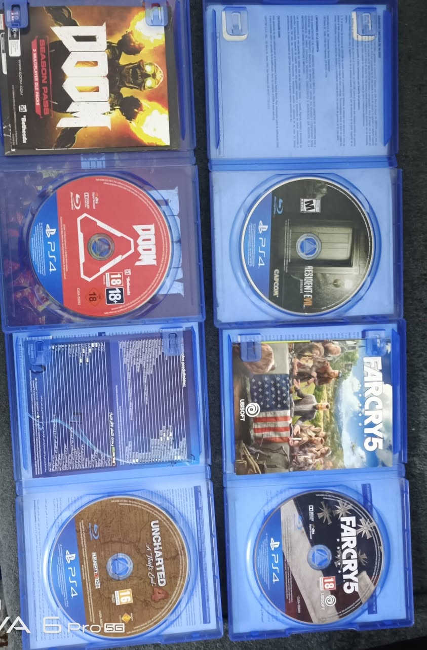 السلام عليكم ٤ العاب للبيع (١-انشارتد 4 مدبلجة عربي) (٢-DOOM)( FARCRY-٣) (٤-رزنت ايفل 7 مترجمة) كلهن نضافة مية بالمية شخطة مابيهن 
كلهن شلع ب٤٠ مكاني قطاع ٣ الرقم ***********
ماعندي توصيل
