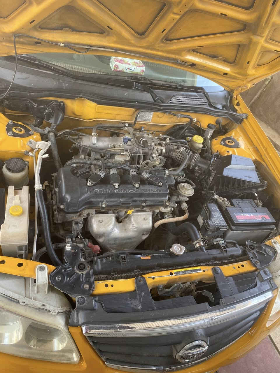 السلام عليكم 
نيسان سني 2011 مؤسسه 
سياره مو متعوبه وحيل حلوه ترايها يخبل
صدر كله جديد
تخم تاير جديد كهربائيات تبريد كير محرك كله شرط
بيها طخه بين لبابتين جهه اليمين 
ومرشوشه نص البابتين فقظ 
ومرشوش وياهه جاملغ نفس جهه وبيها طخه حيل خفيفه بصندوك رش فقط نهاية الصندوك 
مكانها الأنبار حديثه
سعرها 85 
***********
