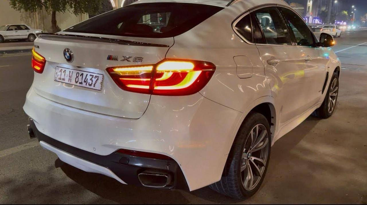 بيع او مراوس bmw 2018 وفوك ناصيه 
BMW X6 2018 سياره خليجيه 
ماشيه82 الف
مواصفات 
اربع ابواب شفط
داتا شو 
صندوك كهرباىي 
سماعات هارمنكاردن 
ام بكج بلاد من شركه 
لايت تفاعلي
داخل ماروني
كاميرات 360 
حساسات تفاعليه ويه الازدحامات مع الكاميرات 
شاشات خلفيه
دخول ذكي اربع ابواب فتح وقفل
سياره فحص يم الوكاله صدر جديد 
تايرات جديده
نصبتها كلش حلوه التايرات الخلفيه حجم 315

سياره وكاله مملعوب بيها طلع 320 حصان
بيها باب الخلفي مبدل نفس اللون  
كير مكينه مكفوله 
صور سونار البدي حنزلها ويه الصور
***********
مكان السياره بغداد الغزاليه
