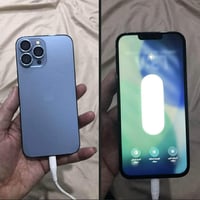 ايفون 13 برو ماكس تك سيم   ذاكره 128   فيس ايدي شغال  مبدل باتري فقط  ...