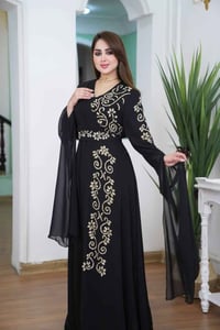 قفطان تركي • شيفون مبطن فيزون • تلبيس ٦٠-١٠٠