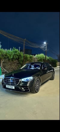 مارسدس S500 AMG لارج 2023 لون+رقم مميز رباعي بغداد الداخل:ابيض لايت خل...