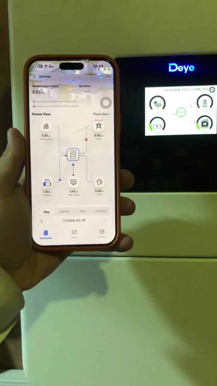 الحمدلله منزل اخر يودع المولد
اليوم بتاريخ 18 _  3  _  2026 م

المصادف 29 رمضان 1447 هـ 

منظومة بقدرة 8 كيلو واط 

متكونة من انفرتر من شركة Deye 

بطاريتين من شركة EVE  قدرة الواحدة 15 كيلو واط 
ومجموع البطاريتين 30 كيلو واط 

الالواح من شركة لونجي وعددها 14 لوح 

السيطرة والتحكم : 

وحدة تحكم للتيار المتناوب A C 

وحدة تحكم للتيار المستمر D C 

ووحدة اخرى خاصة بالبطاريات 

تصميم وتنفيذ : 

المهندس المجاز  /  عبدالملك طالب العلواني 

Praise be to God, another house bids farewell to the generator.

Today, dated 18-3-2026 AD

Corresponding to 29 Ramadan 1447 AH

An 8 kW system

Consisting of an inverter from Deye company

Two batteries from EVE company, each with a capacity of 15 kW
And the total of the two batteries is 30 kW

The panels are from Longi company, and there are 14 panels

Control and monitoring:

An AC controller

A DC controller

And another unit for the batteries

Designed and executed by:

Licensed Engineer / Abdulmalik Talib Al-Alwani


**إذا كنت صاحب هذا الإعلان وتريد حذفه لأي سبب، رجاءا أرسل رسالة إلى الدعم الفني**