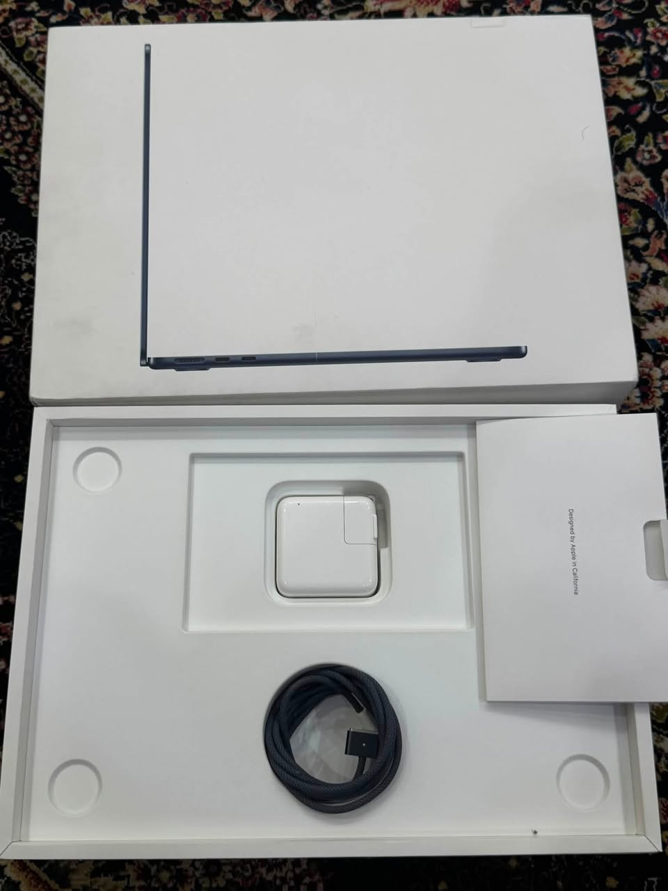 MacBook air m3 (2023)
Ram:8GB
Storage:256GB

Battery:98%
Clean: 100% 

ابل كلوث ويا الجهاز ( قماش ابل ) للتنظيف
مع كل محتويات الجهاز 

السعر : مليون و ١٠٠ الف وبيه مجال بسيط


**إذا كنت صاحب هذا الإعلان وتريد حذفه لأي سبب، رجاءا أرسل رسالة إلى الدعم الفني**