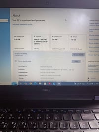 لابتوت ماركت Dell هي مواصفات زينه ويا جنطة اصلية وماوس وشاحن وسعره 170...