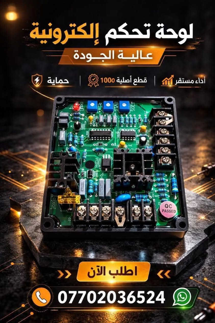 🔥 تابعنا ليصلك كل جديد 🔥
نوفر لكم قطع غيار المولدات وباسعار تنافسية الكمية محدوده ⬇️
سبيد EG2000 شطح 
سبيد EG2000A قنبوره
سبيد SG6800
شاشة (5110)Generator Controller
جوزة اطفاء حريق خاصة بالبوردات الكهربائية
كارت AVR DIP - 8A
كارت AVR DIP - 12A
كارت AVR DIP - 15A
كارت AVR DIP - 20A
دايود هلالي كبير ٣براغي 
دايود هلالي كبير ٤ براغي
دايود 25HF 
دايود ZX70
دايود HF85
دايود هلالي SSAYEC432 
دايود هلالي 12-50 
دايود 1600 - MDS 100A 
جوزه دهن 
حساس
ترامل ثقيلةAUS1
كابسة ترامل
فخة ١٠ طن
فخة ١٥ طن 
━━━━━━━━━━━━━━━
لوحات مولدات وماطورات
🚚 توصيل متوفر إلى جميع المحافظات
📞 للاستفسار والطلب:
*********** (اتصال & واتساب)
📍 العنوان: الأنبار – الفلوجة – الشارع القديم قرب جامع الراوي
✨ جودة مضمونة • أسعار مناسبة • خدمة سريعة
