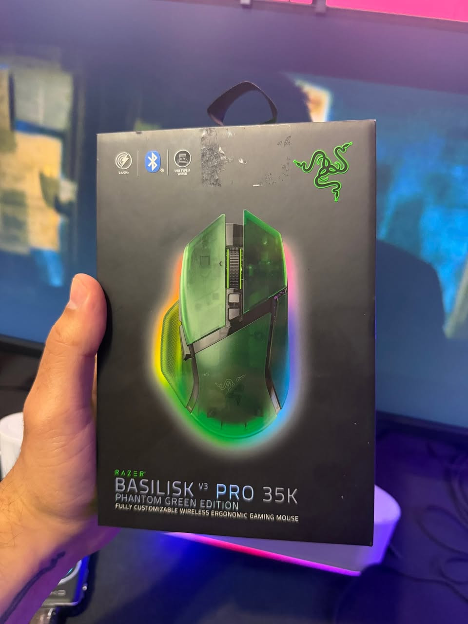 للبيع
Razer basilisk v3 pro 
Phantom green edition
150 الف قفل 
بغداد 
***********
