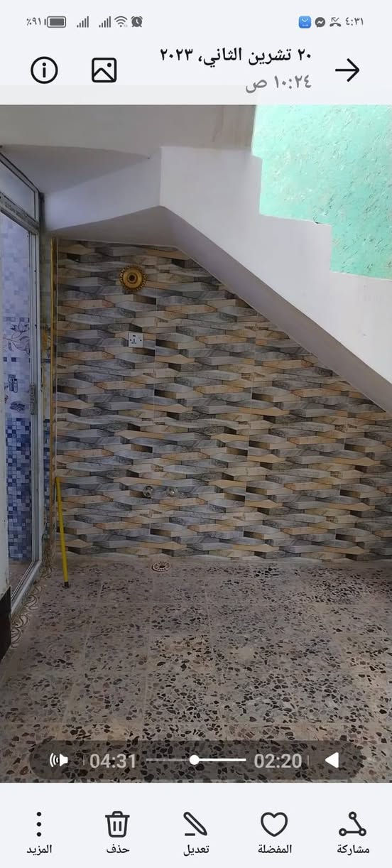 يتوفر للإيجار 
دار ١٠٠ متر في حي النداء
موقع مميز شارع ٢٠ مقابل مجمع الأميرات قرب جامعة الكفيل
يحتوي على غرفة نوم وصاله ومطبخ واستقبال وصحيات داخلية وخارجية
الدار نظيف جداً

للاستفسار
مكتب سيد رياض البازي في مجمع الاميرات القديمة المرحلة الثالثة قرب جامعة الكفيل 
***********
